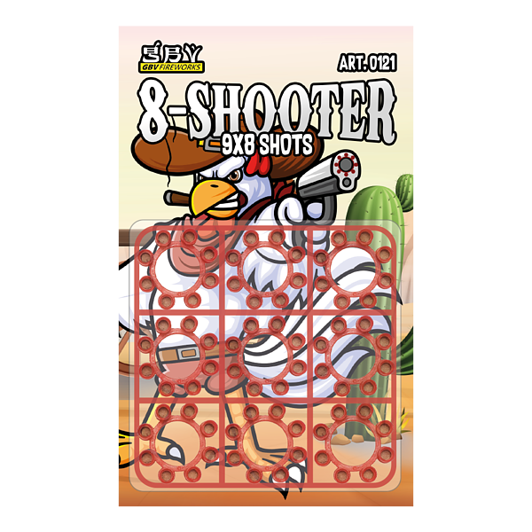 Klappertjes 8-shooter - 
